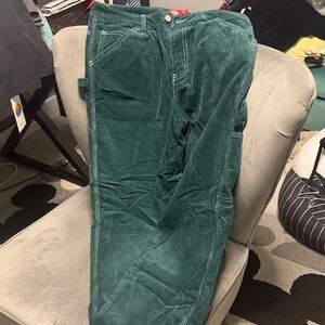 Dickies Green Corduroy Flare Pants